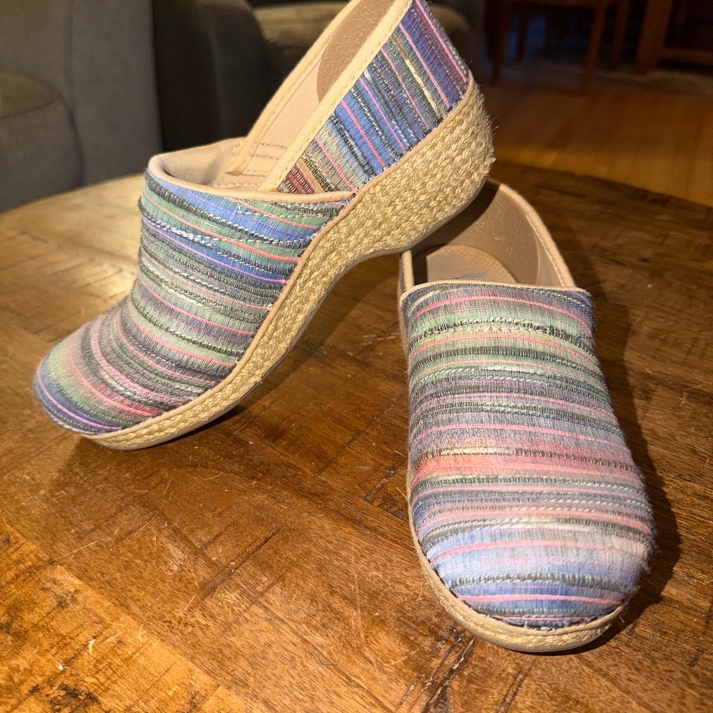 Dansko Multicolor Striped Espadrilles